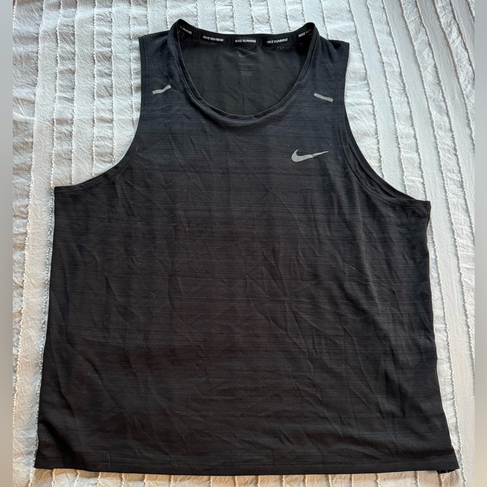 Nike Men's Dri-Fit Charcoal Gray Running Tank Top